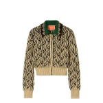 La DoubleJ Picture Cardigan in Bicolor Black & Beige