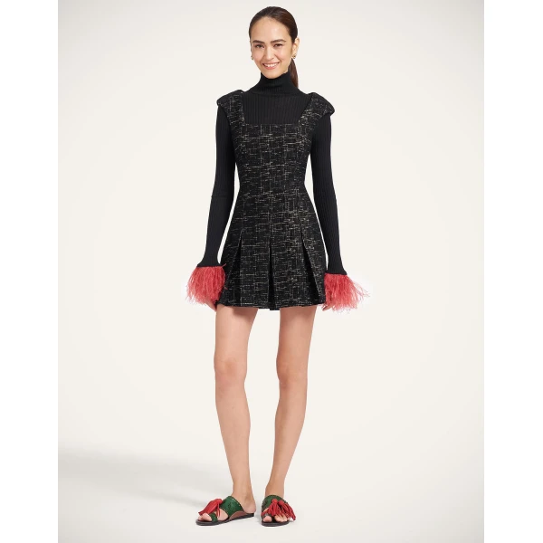 La DoubleJ Pixie Dress in Bicolor Black at Luxury Shoes 