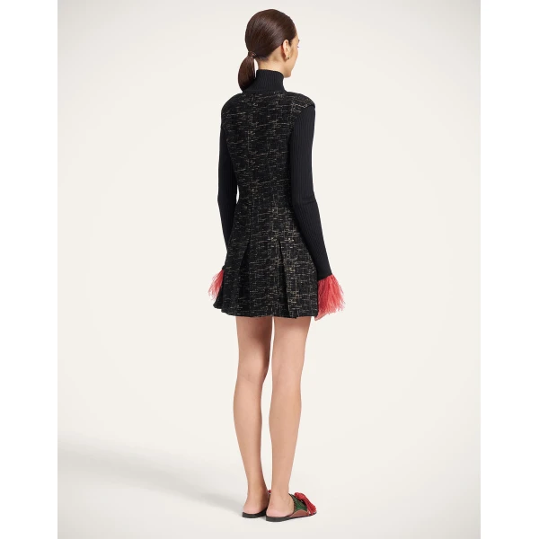 La DoubleJ Pixie Dress in Bicolor Black at Luxury Shoes 