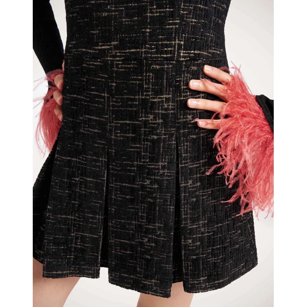 La DoubleJ Pixie Dress in Bicolor Black at Luxury Shoes 