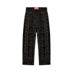 La DoubleJ Pleated Pants in Bicolor Black at Luxury Shoes 