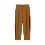 La DoubleJ Pleated Pants in Tobacco at Luxury Shoes 