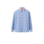 La DoubleJ Poet Shirt in Gryphos Light Blue