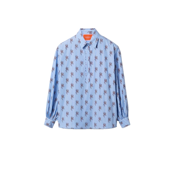 Poet Shirt in Gryphos Light Blue