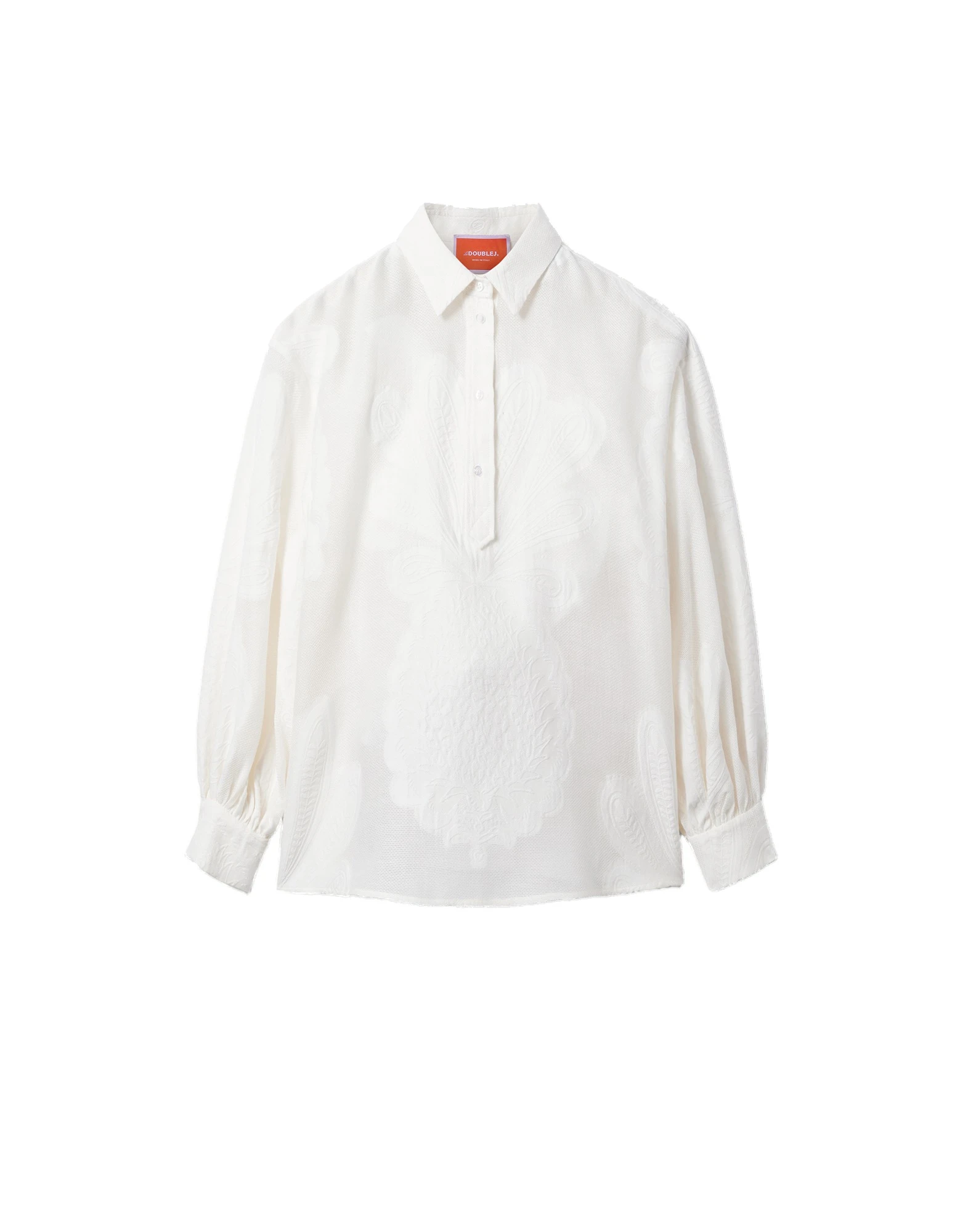 La DoubleJ Poet Shirt in Pineapple Lace White La DoubleJ Poet Shirt in Pineapple Lace White