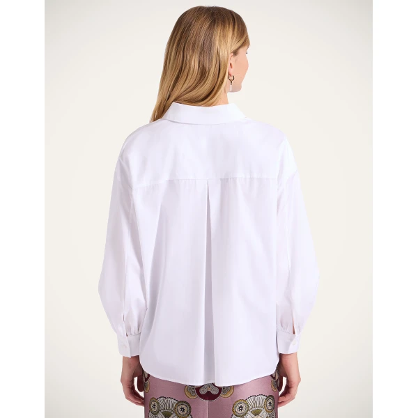 La DoubleJ Poet Shirt in White, view 3