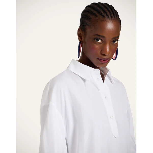 La DoubleJ Poet Shirt in White, view 5