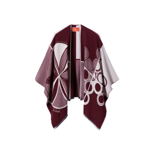 Poncho in Eclipse Burgundy