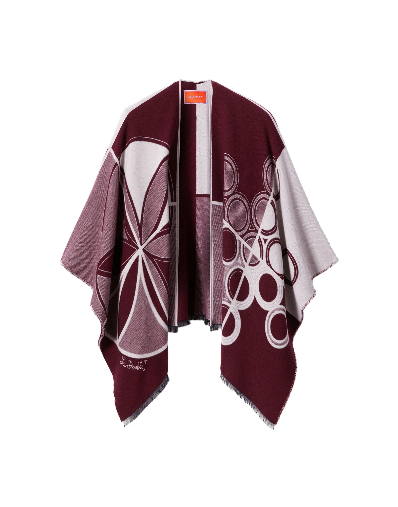 La DoubleJ Poncho in Eclipse Burgundy at Luxury Shoes La DoubleJ Poncho in Eclipse Burgundy at Luxury Shoes