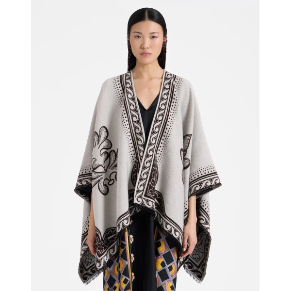 La DoubleJ Poncho in Herald Cream at Luxury Shoes 