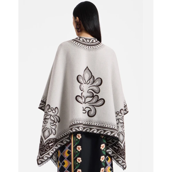 La DoubleJ Poncho in Herald Cream at Luxury Shoes 