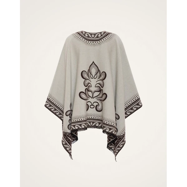 La DoubleJ Poncho in Herald Cream at Luxury Shoes 