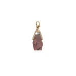 La DoubleJ Portal Charm in 24K Gold Plate & Rhodonite