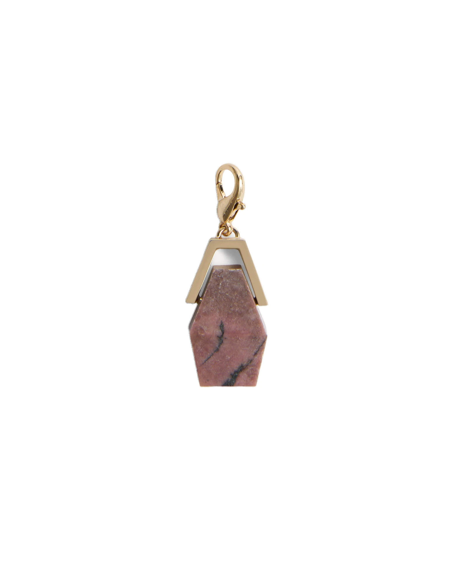 La DoubleJ Portal Charm in 24K Gold Plate & Rhodonite La DoubleJ Portal Charm in 24K Gold Plate & Rhodonite