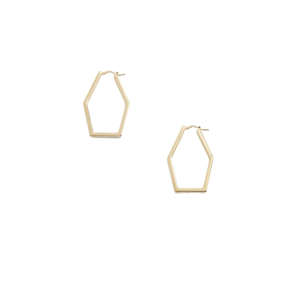 Portal Hoops in 24K Gold Plate