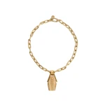 La DoubleJ Portal Necklace in 24k Gold Plate & Jasper at Luxury Shoes 