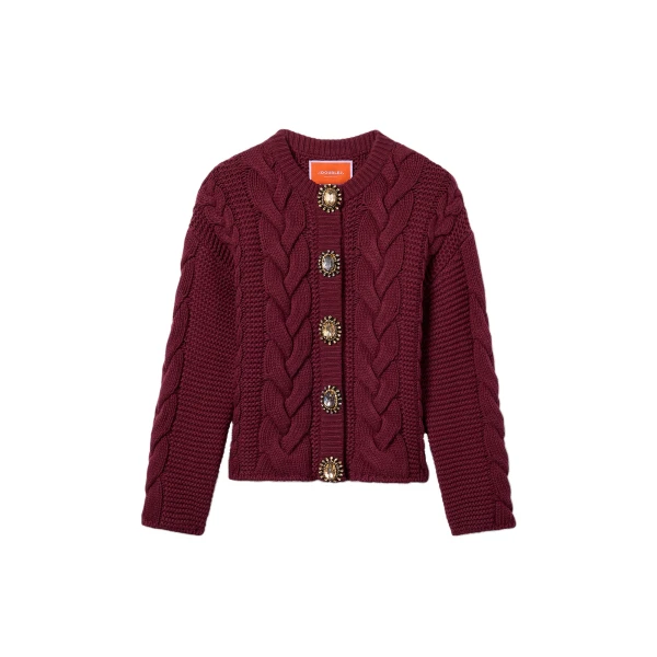 Portrait Cardigan in Burgundy