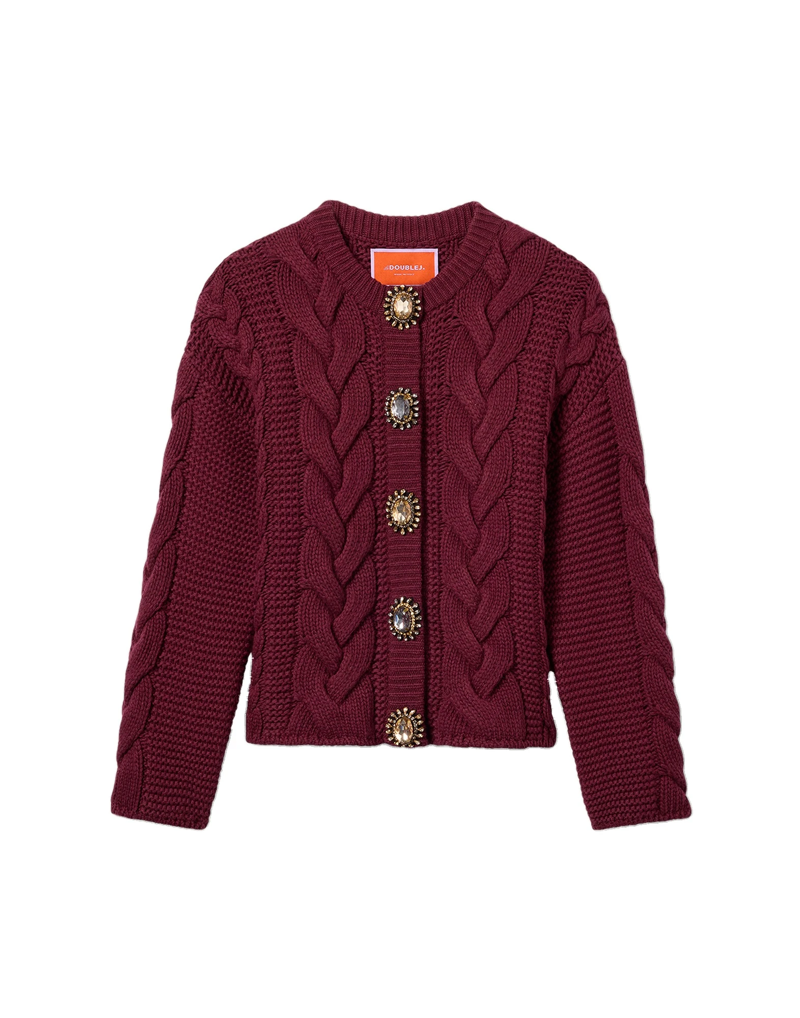 La DoubleJ Portrait Cardigan in Burgundy La DoubleJ Portrait Cardigan in Burgundy