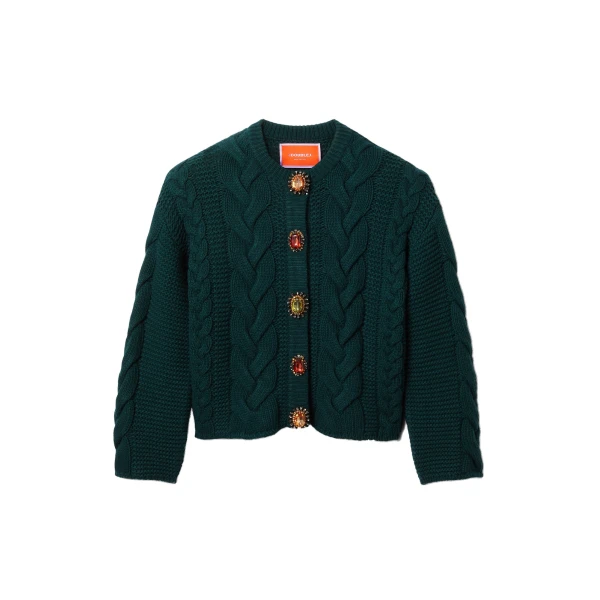 Portrait Cardigan in Green