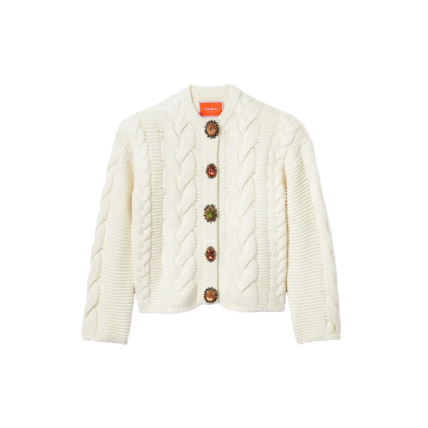 Portrait Cardigan in Ivory