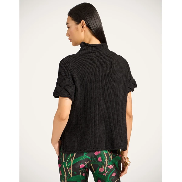 La DoubleJ Portrait Top in Black, view 3