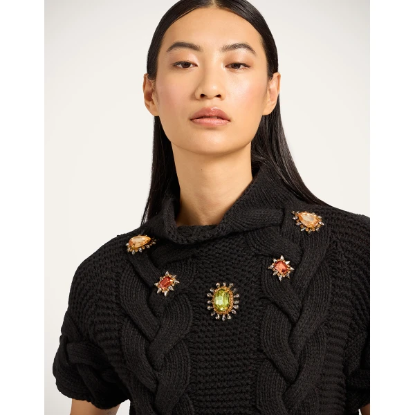 La DoubleJ Portrait Top in Black, view 5