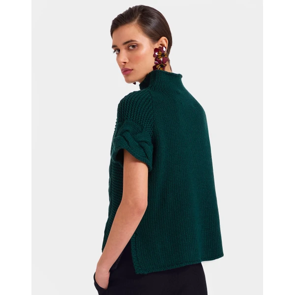 La DoubleJ Portrait Top in Green, view 3