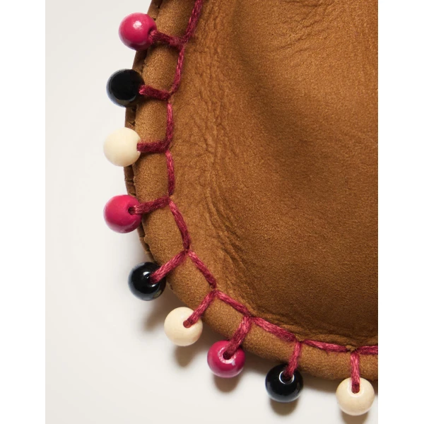 La DoubleJ Power Pouch With Crystals in Tan at Luxury Shoes 