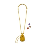 La DoubleJ Power Pouch With Crystals in Yellow at Luxury Shoes 