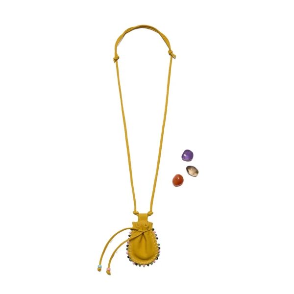 La DoubleJ Power Pouch With Crystals in Yellow at Luxury Shoes 