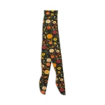 La DoubleJ Printed Tights in Botticelli Black at Luxury Shoes 