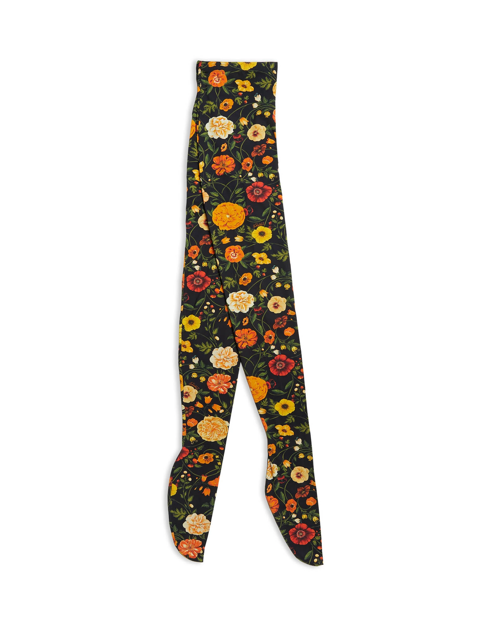 La DoubleJ Printed Tights in Botticelli Black at Luxury Shoes La DoubleJ Printed Tights in Botticelli Black at Luxury Shoes