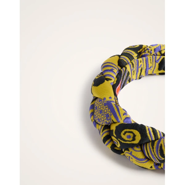 La DoubleJ Rapunzel Headband in Atlantis Yellow at Luxury Shoes 