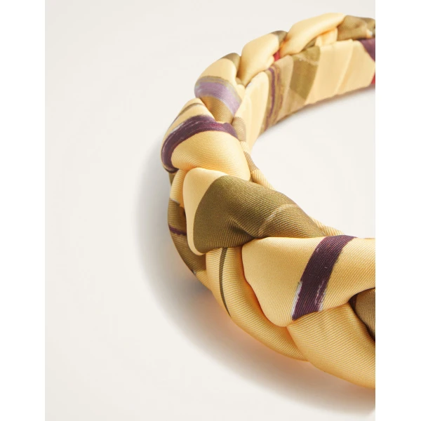La DoubleJ Rapunzel Headband in Bamboo Yellow at Luxury Shoes 