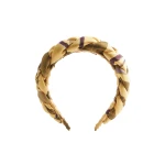 La DoubleJ Rapunzel Headband in Bamboo Yellow at Luxury Shoes 