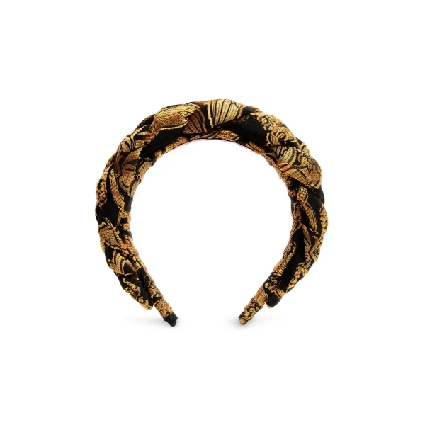 La DoubleJ Rapunzel Headband in Cherubs Black at Luxury Shoes 