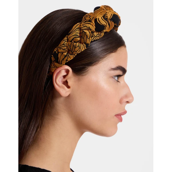 La DoubleJ Rapunzel Headband in Cherubs Black at Luxury Shoes 