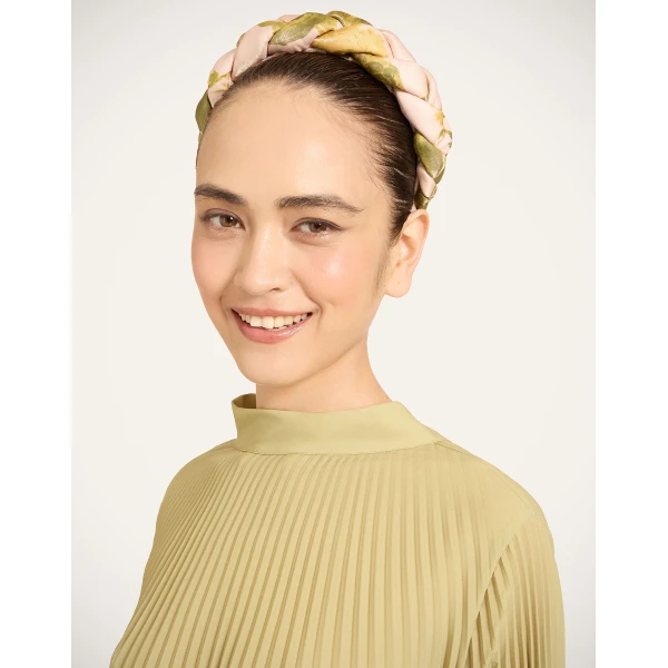 La DoubleJ Rapunzel Headband in Coven Pink at Luxury Shoes 