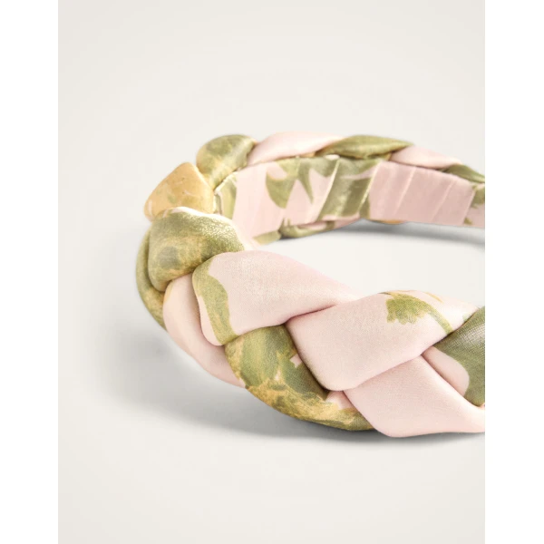 La DoubleJ Rapunzel Headband in Coven Pink at Luxury Shoes 