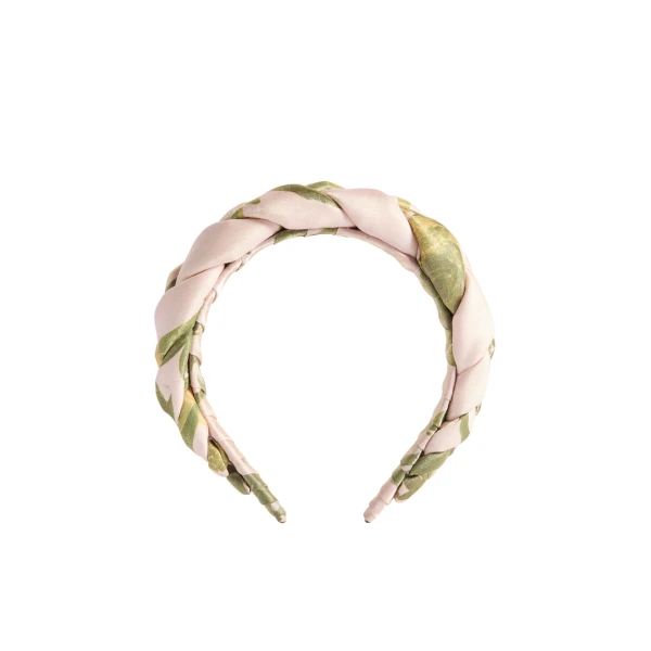 La DoubleJ Rapunzel Headband in Coven Pink at Luxury Shoes 