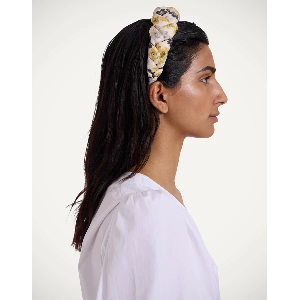 La DoubleJ Rapunzel Headband in Cupid White at Luxury Shoes 