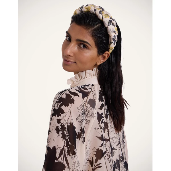 La DoubleJ Rapunzel Headband in Cupid White at Luxury Shoes 