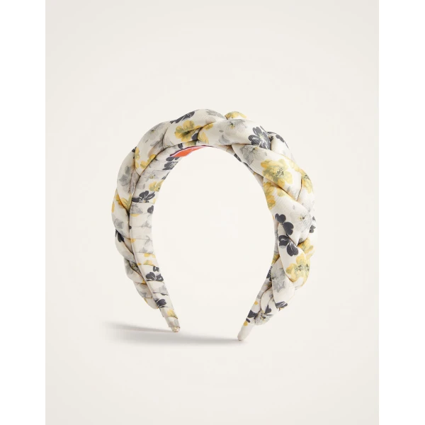 La DoubleJ Rapunzel Headband in Cupid White at Luxury Shoes 