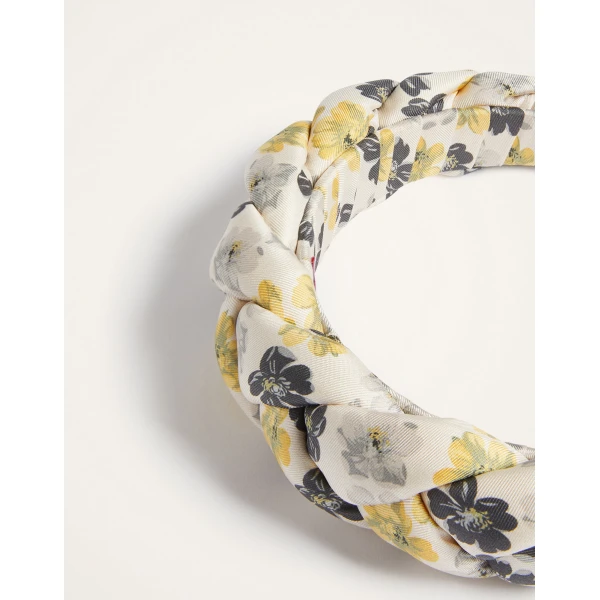 La DoubleJ Rapunzel Headband in Cupid White at Luxury Shoes 