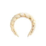 La DoubleJ Rapunzel Headband in Iris Yellow at Luxury Shoes 