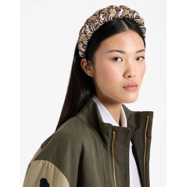 La DoubleJ Rapunzel Headband in Jive Pink at Luxury Shoes 