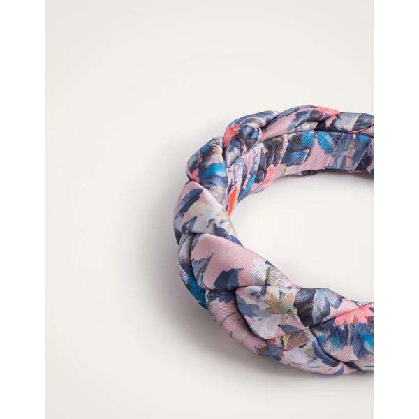 La DoubleJ Rapunzel Headband in Mini Tropicana Mauve at Luxury Shoes 