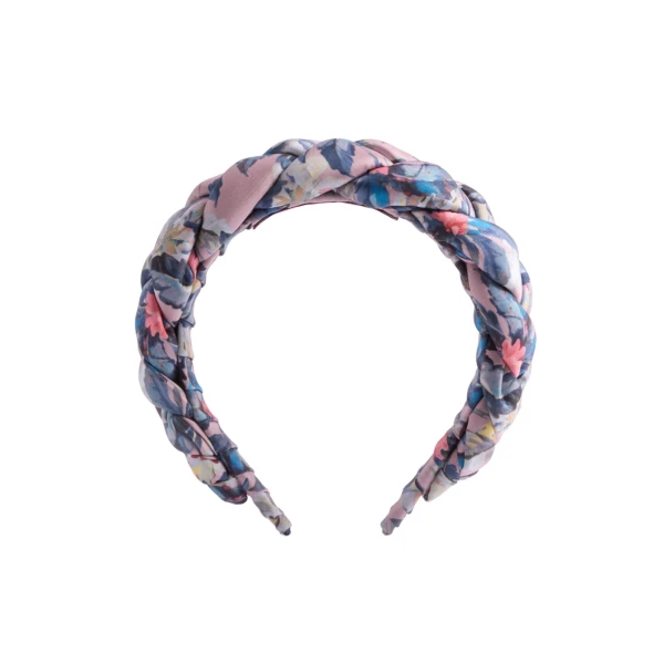 La DoubleJ Rapunzel Headband in Mini Tropicana Mauve at Luxury Shoes 