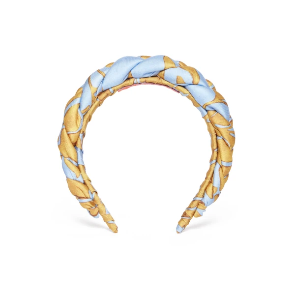 La DoubleJ Rapunzel Headband in Tangle Light Blue at Luxury Shoes 
