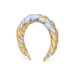 La DoubleJ Rapunzel Headband in Tangle Light Blue at Luxury Shoes 
